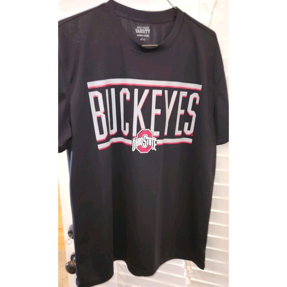 Womens Ohio State University BUCKEYES black Tee Size LARGE